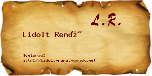Lidolt René névjegykártya